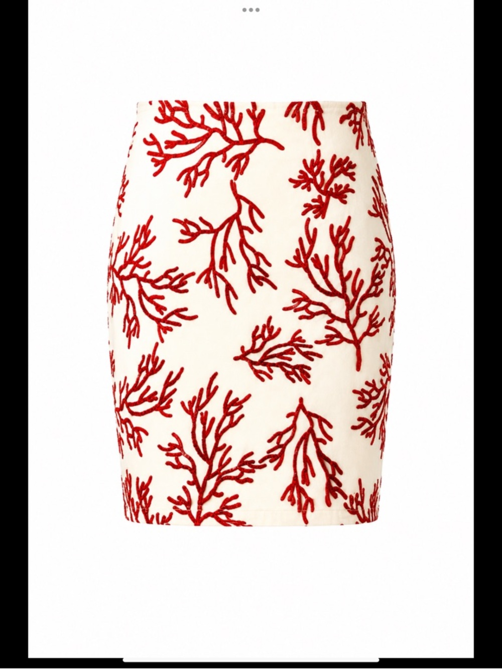 Coral Reef Beaded Coastal Pencil Skirt Resort Palm Beach Chic Vacation Mini